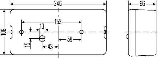 Aizmugurējais lukturis - 2SL 007 547-067