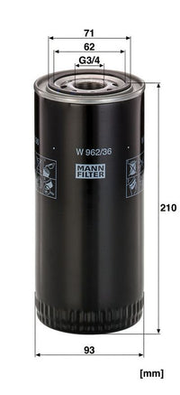 Eļļas filtrs - W 962/36