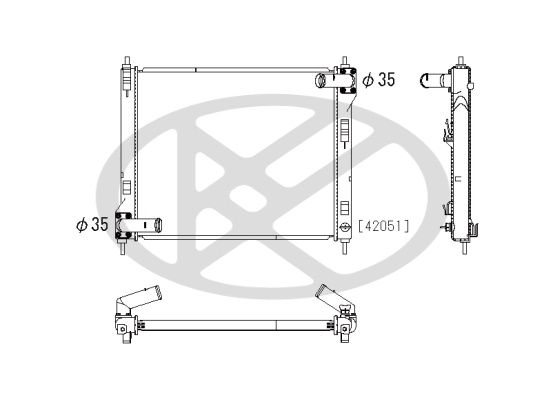 Motora dzesēsanas radiators - PL022564