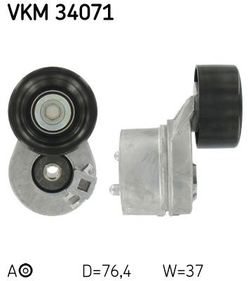 Daudzceliņu siksnas spriegotājrullītis - VKM 34071