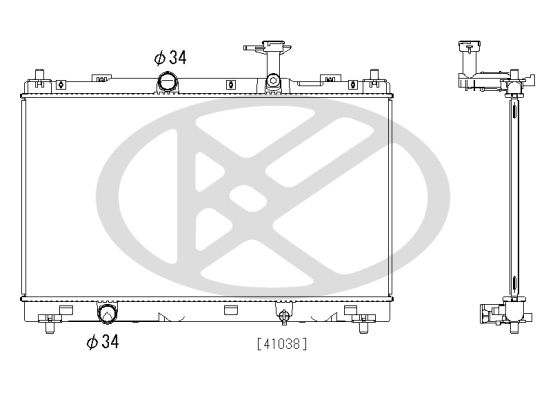 Motora dzesēsanas radiators - PL103148