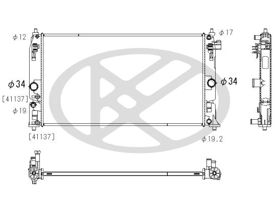 Motora dzesēsanas radiators - PL013286