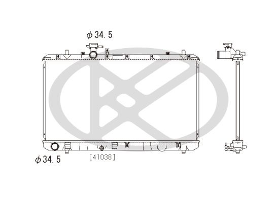 Motora dzesēsanas radiators - PL102033