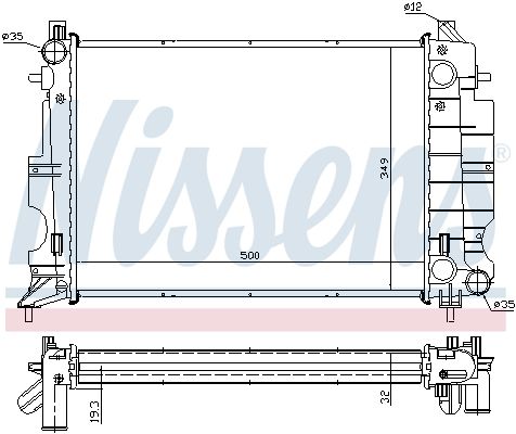 Motora dzesēsanas radiators - 64037A