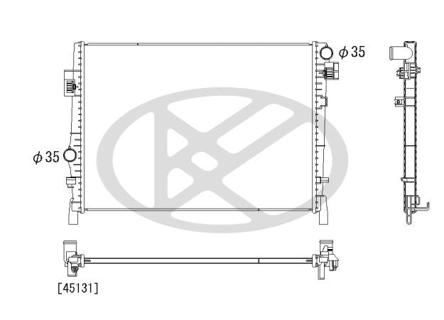 Motora dzesēsanas radiators - PL332247