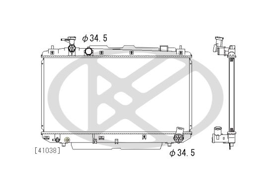 Motora dzesēsanas radiators - PL011203U02