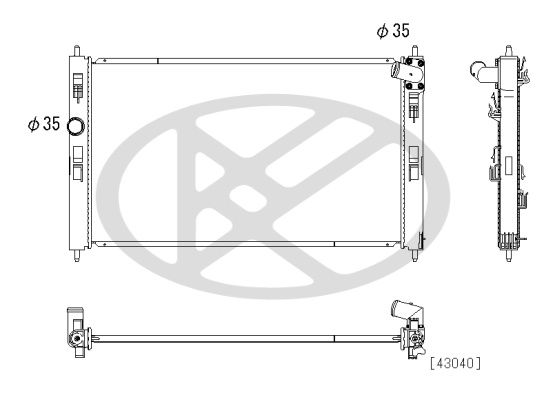 Motora dzesēsanas radiators - PL033120