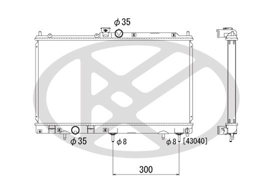 Motora dzesēsanas radiators - PL031624