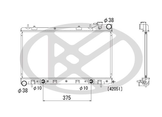 Motora dzesēsanas radiators - PL092216