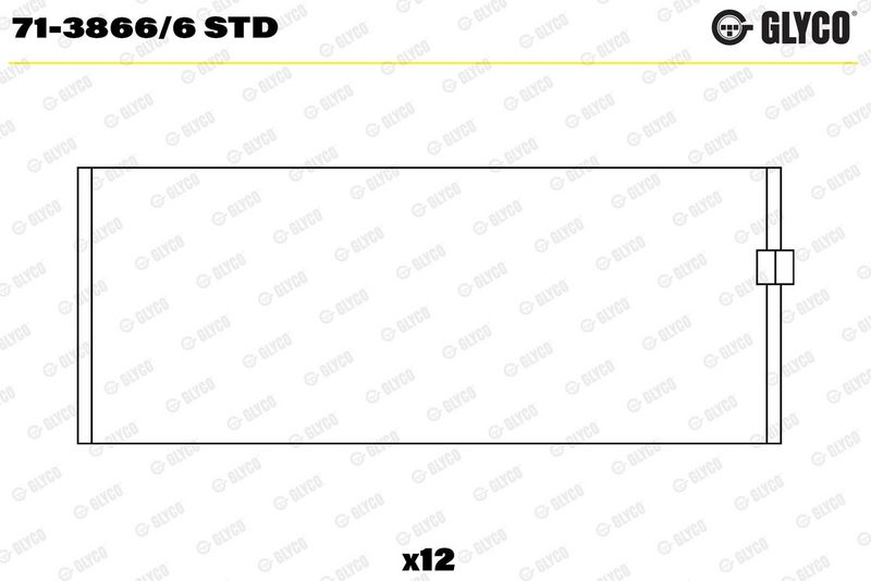 Klaņa apakšējās galvas ieliktnis - 71-3866/6 STD