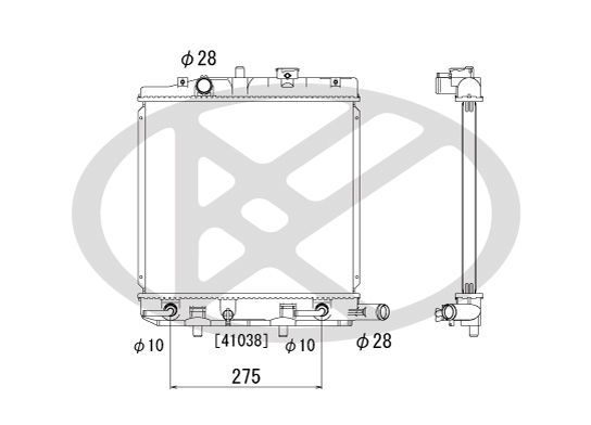 Motora dzesēsanas radiators - PL060489