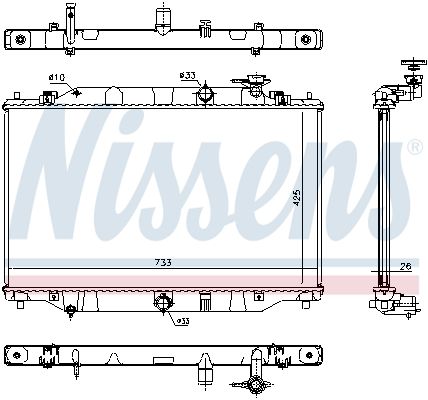 Motora dzesēsanas radiators - 68532