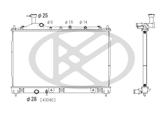 Motora dzesēsanas radiators - PL032975