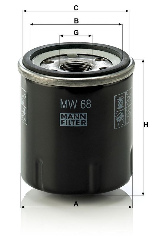 Eļļas filtrs - W 68