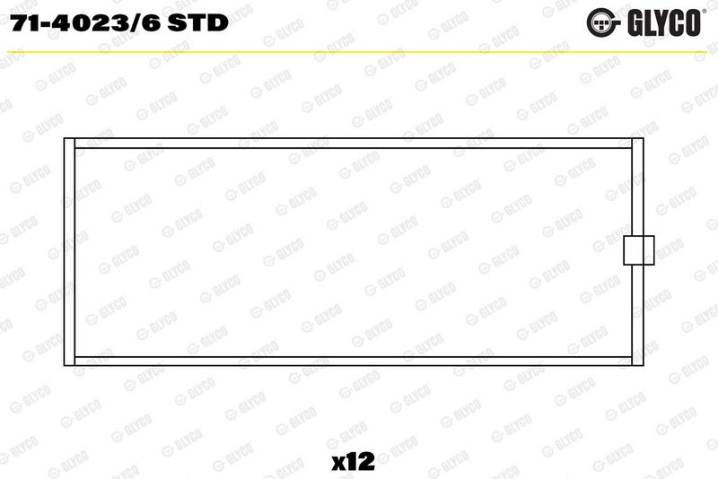 Klaņa apakšējās galvas ieliktnis - 71-4023/6 STD