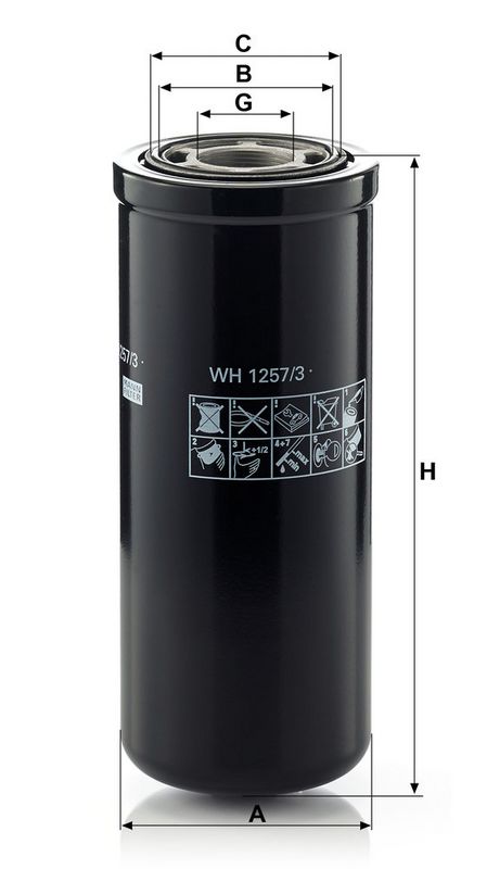 Hidraulikas filtrs - WH 1257/3