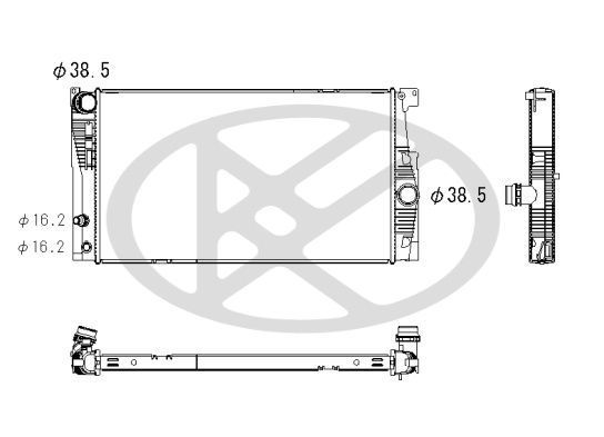 Motora dzesēsanas radiators - PL422956