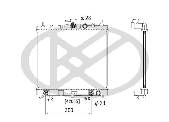 Motora dzesēsanas radiators - PL022029
