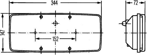 Aizmugurējais lukturis - 2SD 003 167-021