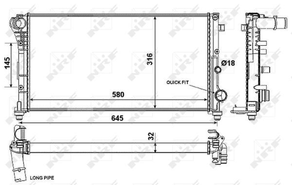 Motora dzesēsanas radiators - 58376