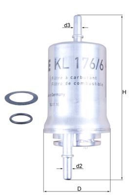 Degvielas filtrs - KL 176/6D