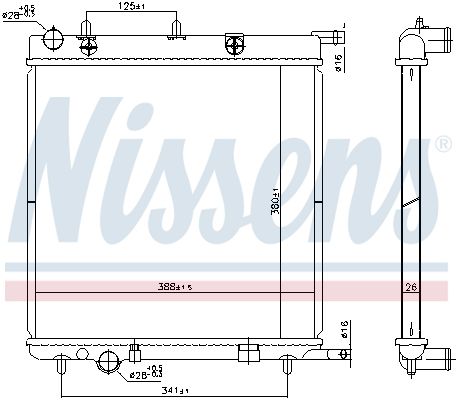 Motora dzesēsanas radiators - 606400