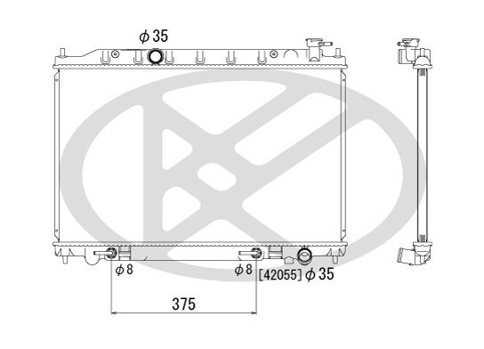 Motora dzesēsanas radiators - PL021597