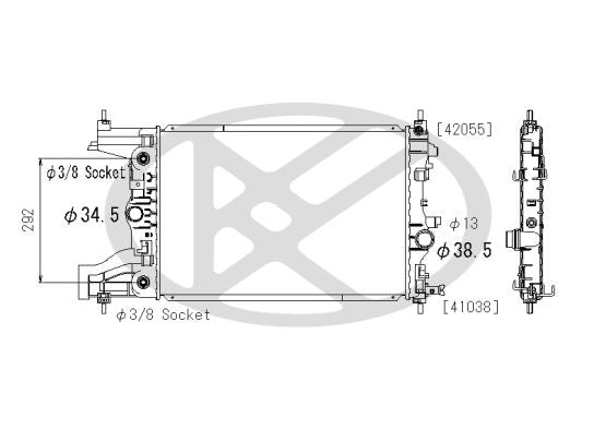Motora dzesēsanas radiators - PL312395