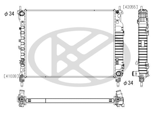 Motora dzesēsanas radiators - PL313373