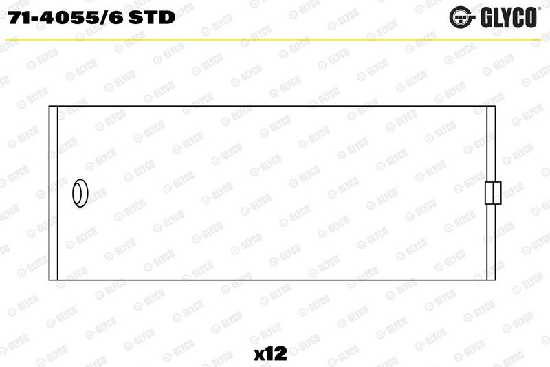 Klaņa apakšējās galvas ieliktnis - 71-4055/6 STD