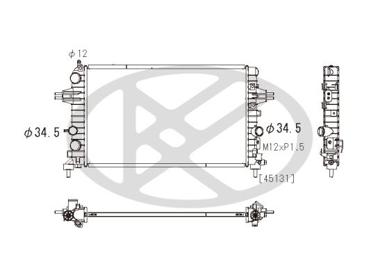 Motora dzesēsanas radiators - PL462620