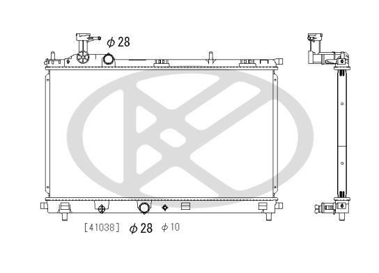 Motora dzesēsanas radiators - PL103613
