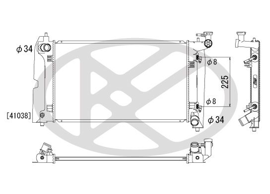 Motora dzesēsanas radiators - PL011605