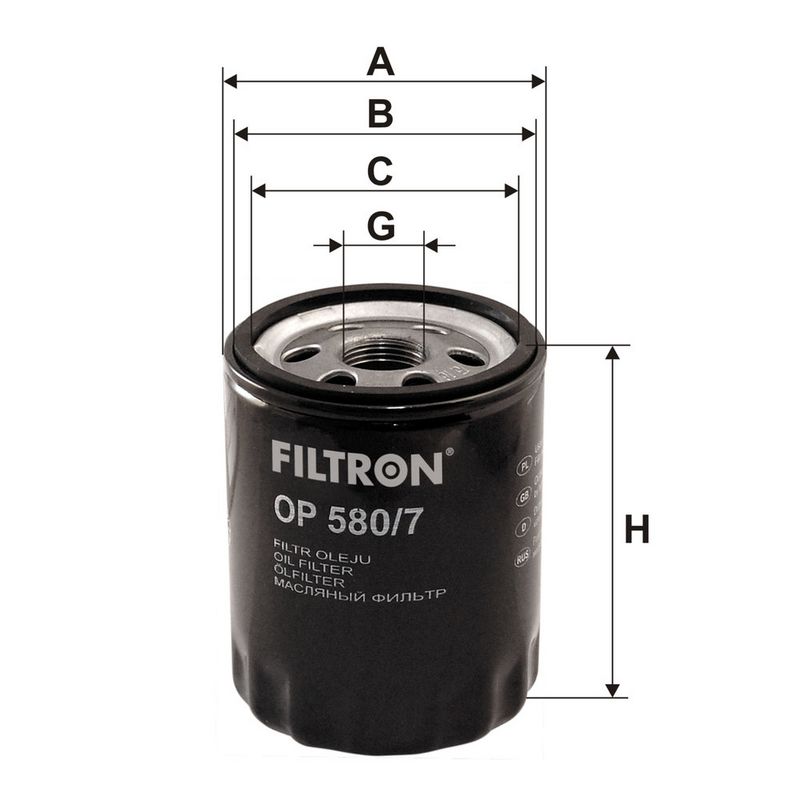 Eļļas filtrs - OP 580/7