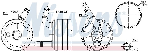Öljynjäähdytin, autom. vaihteisto - 91185