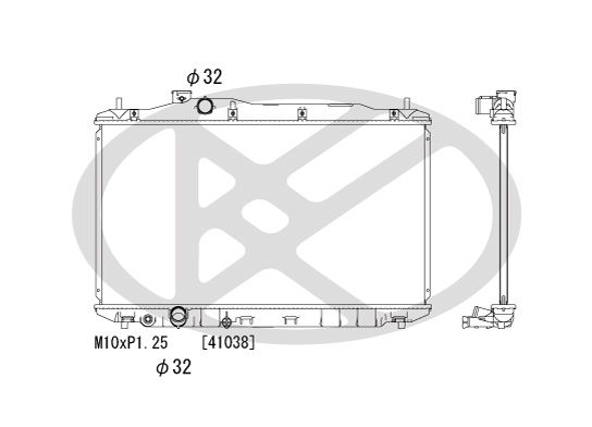 Motora dzesēsanas radiators - PL082070