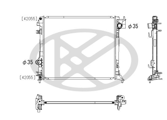 Motora dzesēsanas radiators - PL023499