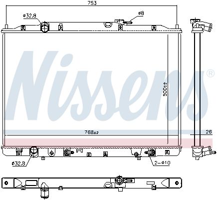 Motora dzesēsanas radiators - 606853