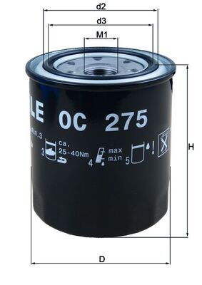 Eļļas filtrs - OC 275