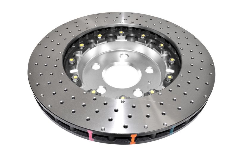 5000 series - Crossed Drilled & Dimpled Silver Hat - DBA52844SLVXD
