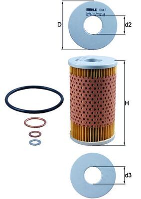 Eļļas filtrs - OX 47D