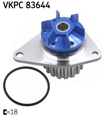 Vesipumppu, moottorin jäähdytys - VKPC 83644