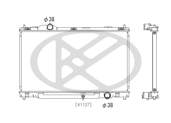 Motora dzesēsanas radiators - PL012411