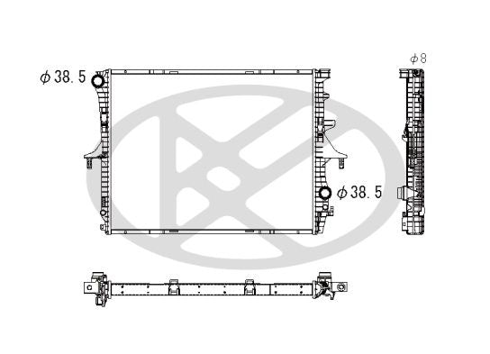 Motora dzesēsanas radiators - PL452406