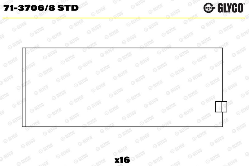 Klaņa apakšējās galvas ieliktnis - 71-3706/8 STD