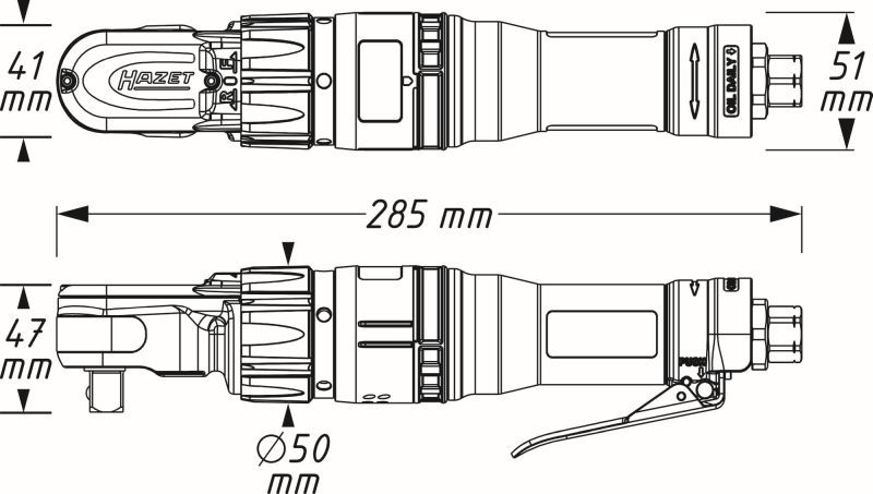 Sprūdrata atslēga ar maināmu leņķi - 9022-360
