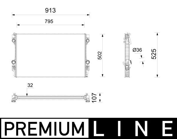 Jäähdytin,moottorin jäähdytys - CR 1163 000P