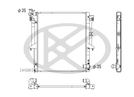 Motora dzesēsanas radiators - PL032310