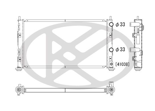 Motora dzesēsanas radiators - PL332040