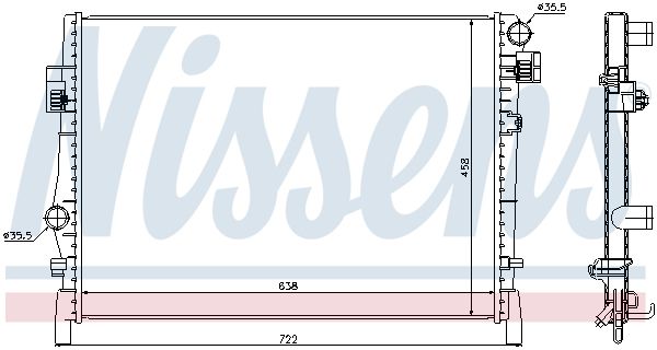 Motora dzesēsanas radiators - 61027